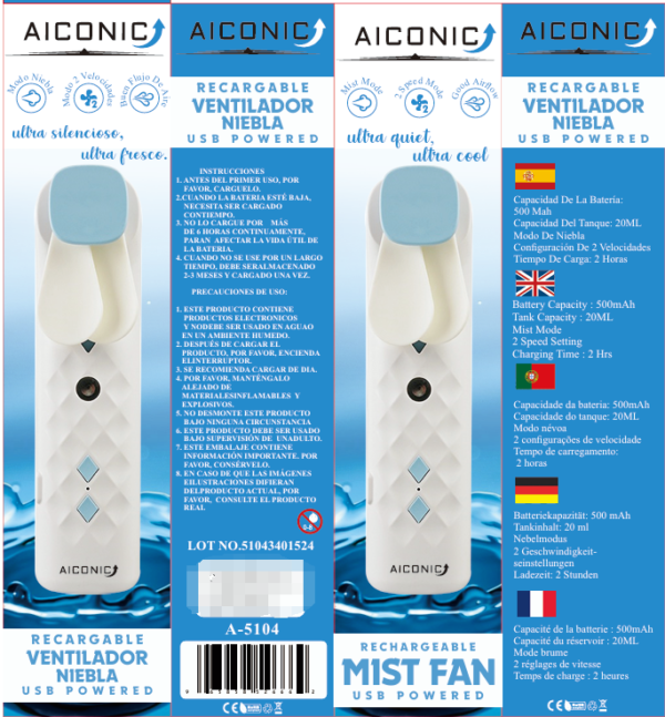 VENTILADOR MINI DE MANO  A-5104 - Imagen 3