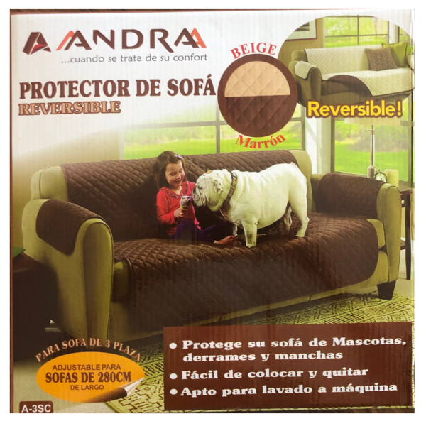 FUNDA PROTECTORA CUBRE SOFÁ DE 3 PLAZAS  A-SC3