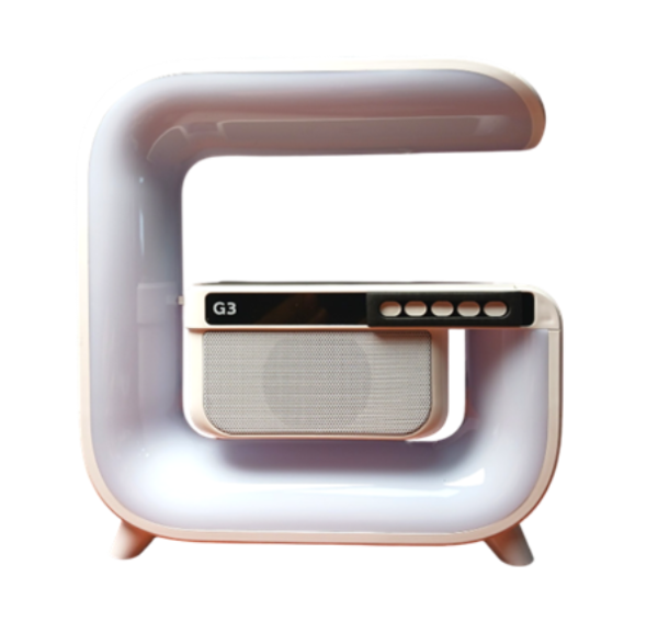 DESPERTADOR CARGADOR FORMA “G” BLUETOOTH 10W HM-G3 - Imagen 2
