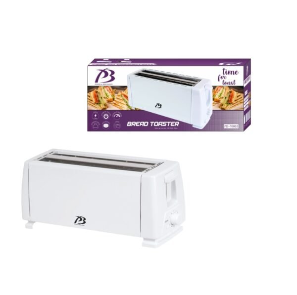 TOSTADORA DE PAN 4 REBANADAS  BLANCO PB-70003