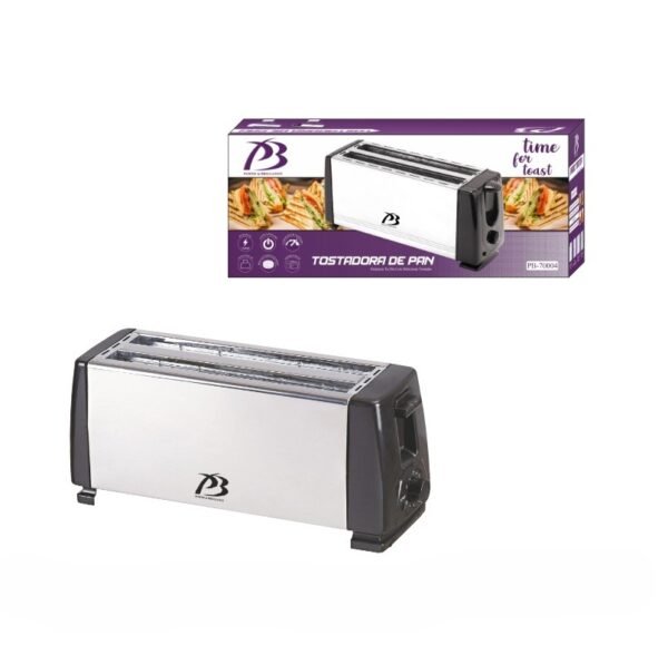 TOSTADORA DE PAN 4 REBANADAS  METAL PB-70004