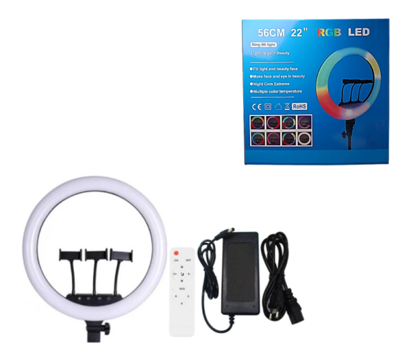 ARO DE LUZ DE 56CM RGB56CM