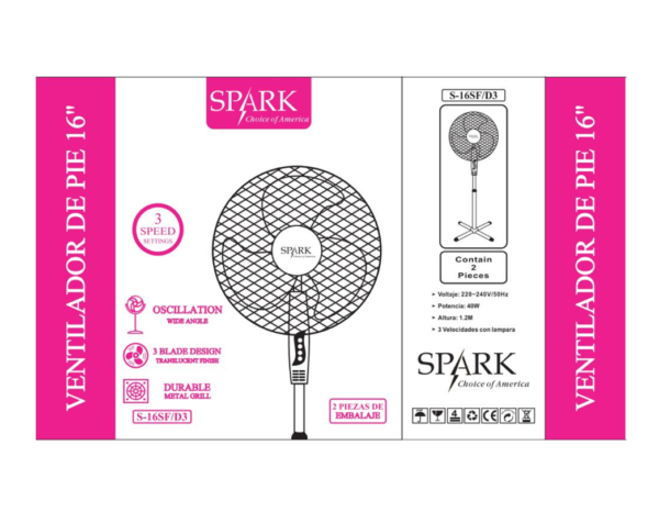 VENTILADOR DE PIE 16” S-16SF/D3