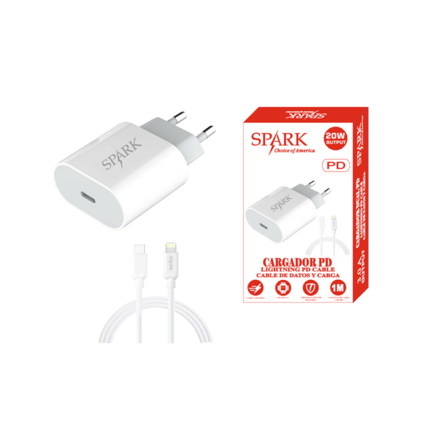 CARGADOR PD IPHONE SET CABLE 1M S-41PD/IP