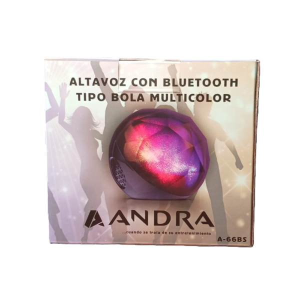 ALTAVOZ BLUETOOTH CON LUCES MULTICOLOR A-66BS